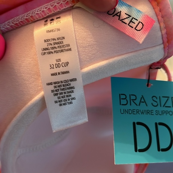 Tie dye bright bikini top - Picture 4 of 5